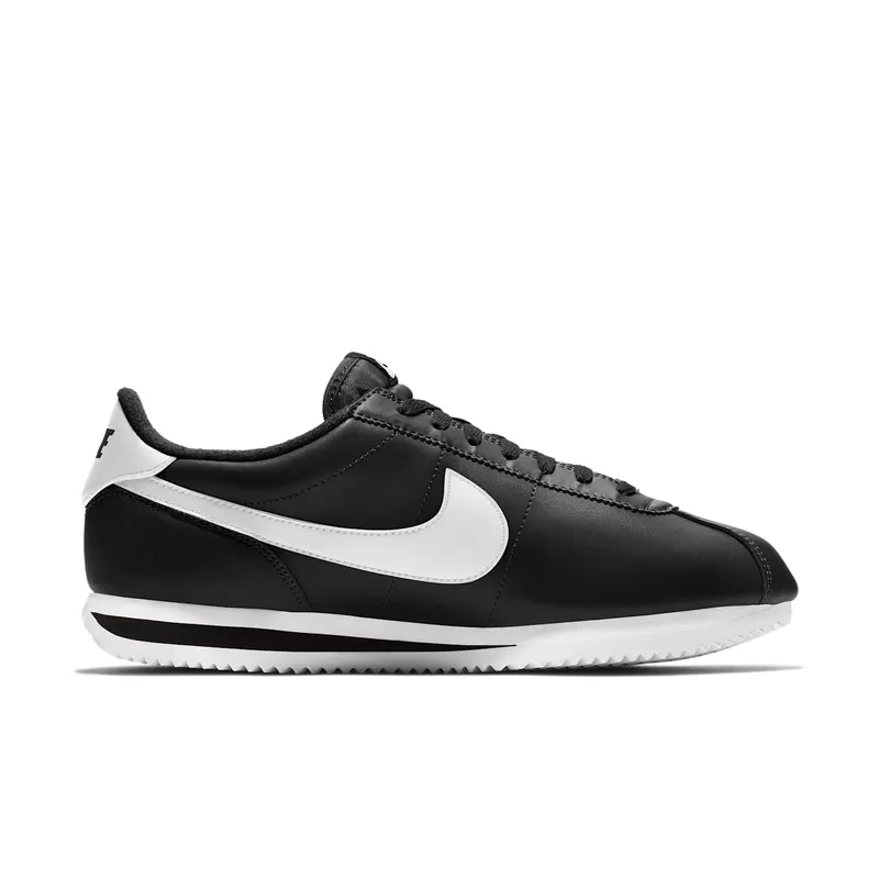 Nike Cortez Basic Black White Black/White-Metallic Silver (819719-012)