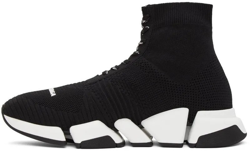 Balenciaga Speed 2.0 Lace Up Black White (617258W17021015/617258W2DB21015)
