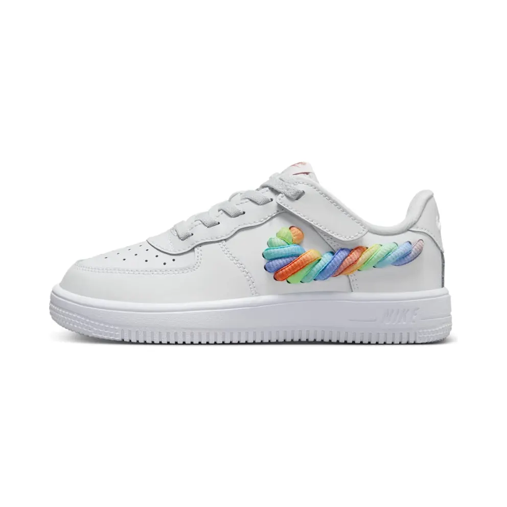 Nike Force 1 Low LV8 EasyOn PS “White Terra Blush Vapor Green Multi-Color” (FN4890-100)