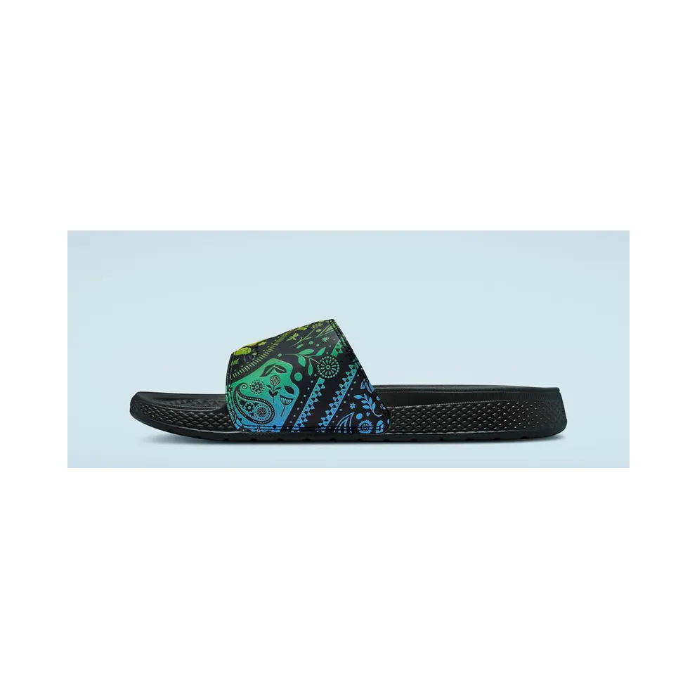 Converse All Star Slides Schwarz/Court Purple/Orange Rind (A02656C)