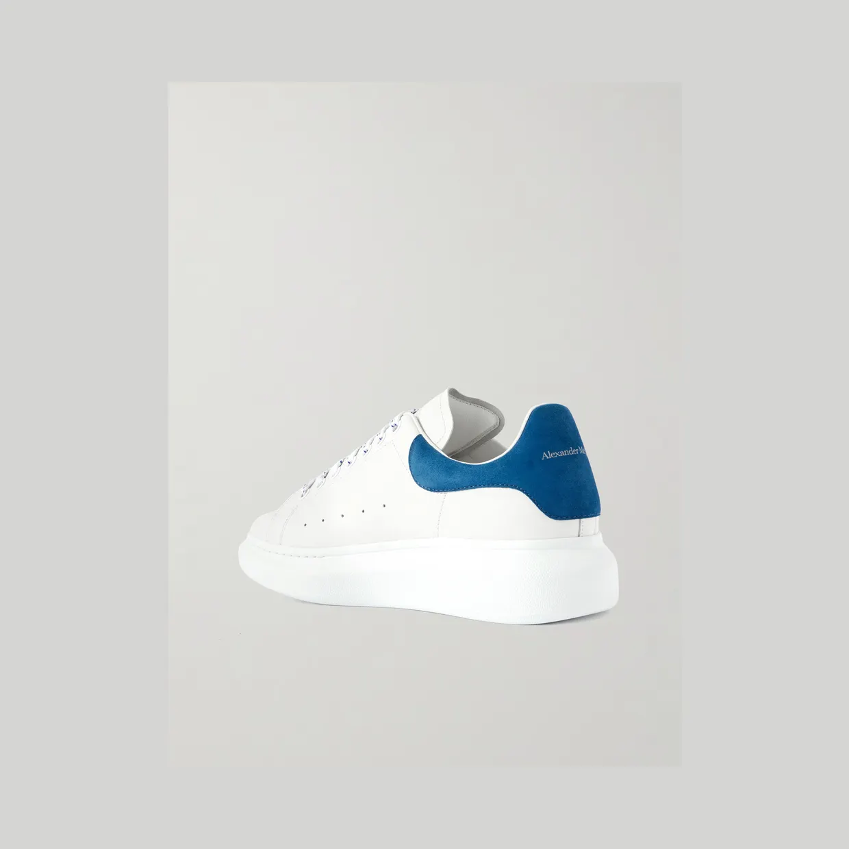 Mcqueen Exaggerated-Sole Leather Sneakers White (553680WIAIH) (4)