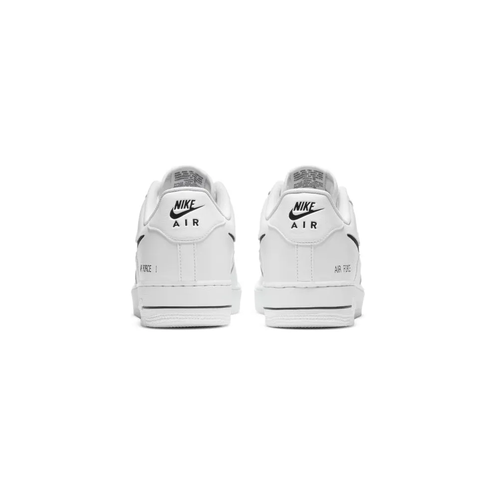 Nike Air Force 1 Low Cut Out Swoosh White Black White/Black-White (CZ7377-100)