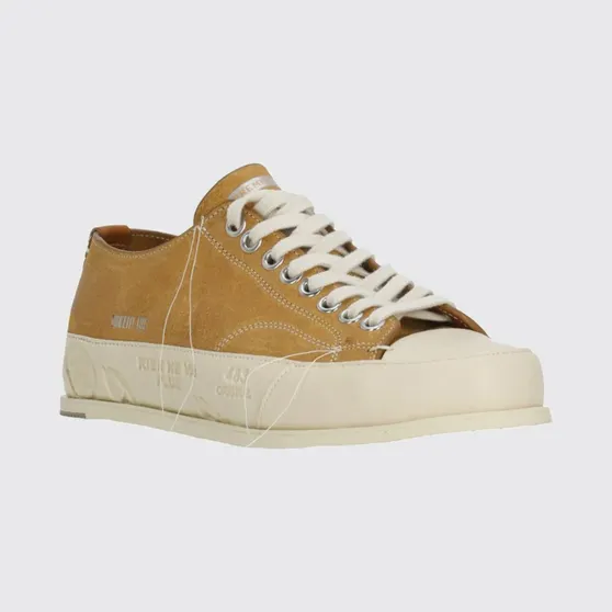 Premiata Vince Calf Leather Low-Top Sneakers with Rubber Toe Ocher (VINCE015OCRA)