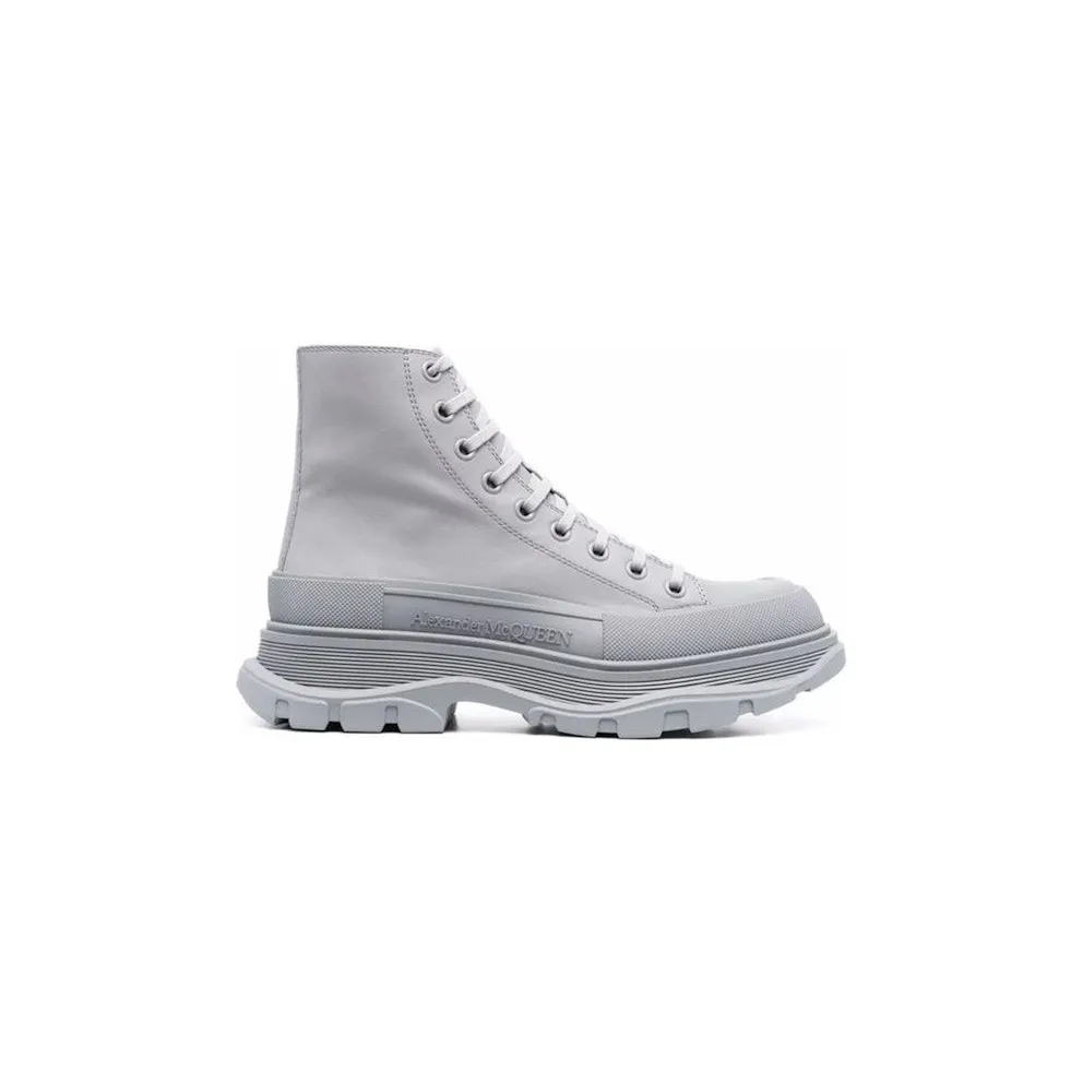 Alexander McQueen Tread Slick Boot Gray Leather (627206WIB811911)