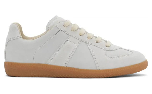 Maison Margiela Grey Waxy Suede Replica Sneakers (S58WS0109 PR646)