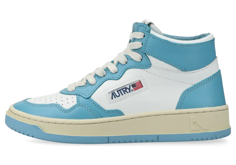 Autry Medalist Mid W (White / Blue) – AUMWWB08
