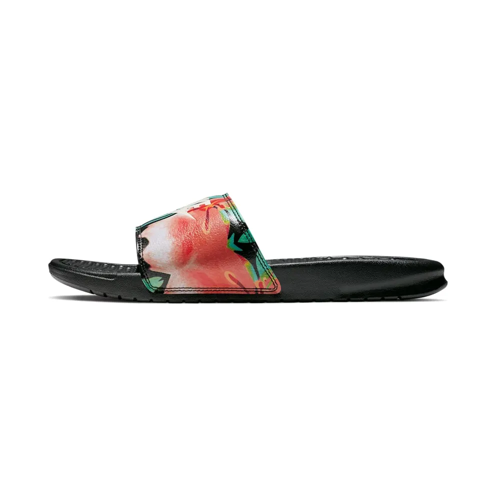 Nike Benassi JDI “Black / Green Glow / Crimson Tint” (618919-019)