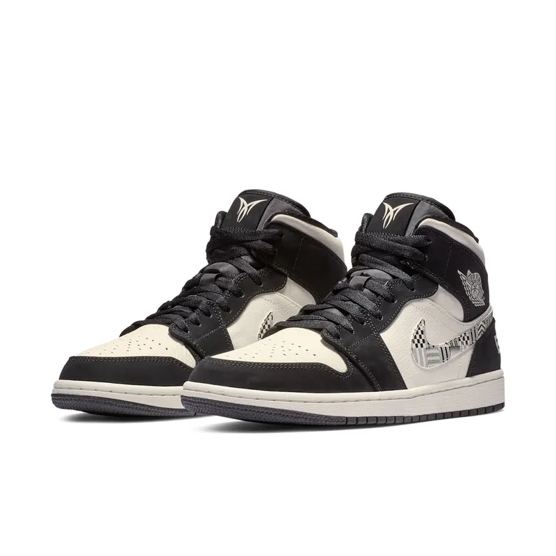 Jordan 1 Mid Equality (2019) Black/Black-Sail-Wolf Grey (852542-010)