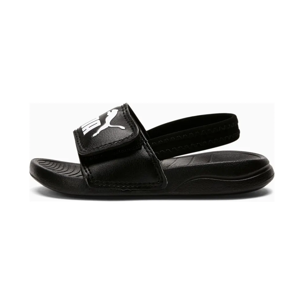 Puma Popcat 20 Backstrap Slides baby’s White/Black (373862-01)