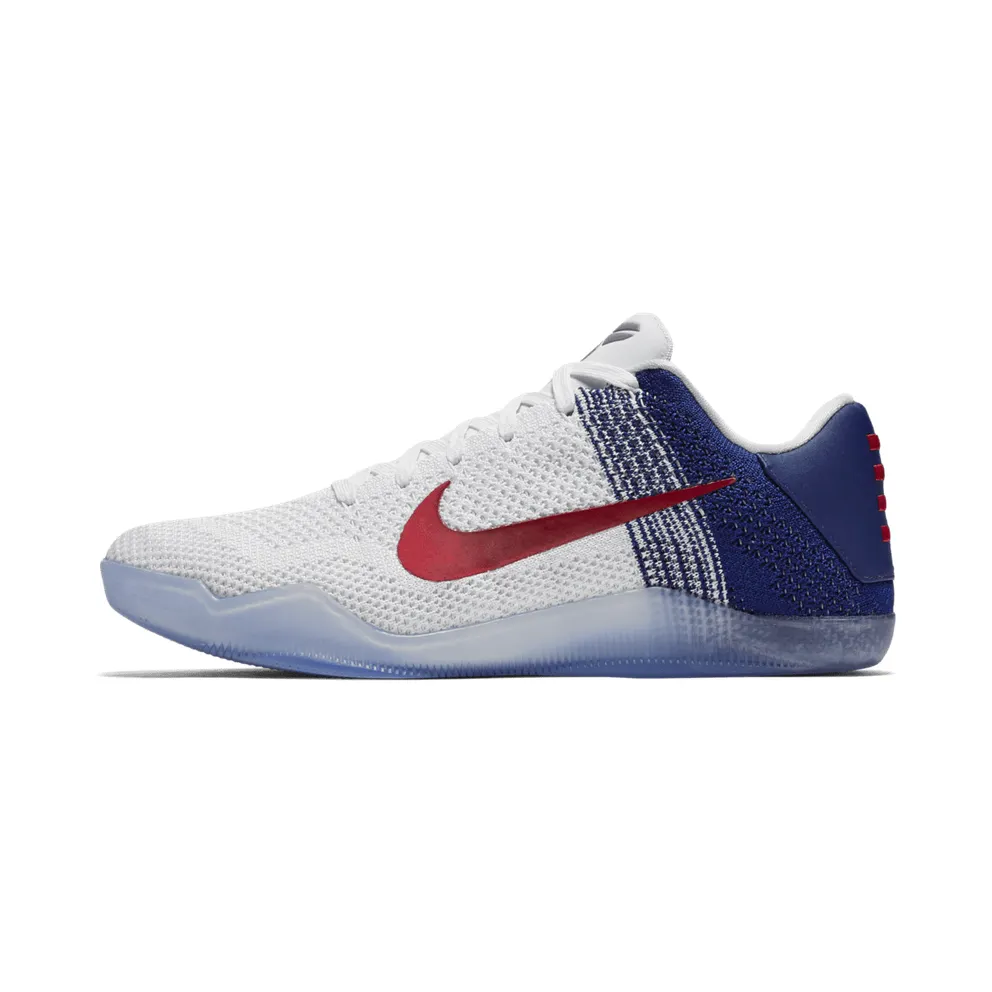 Nike Kobe 11 Elite Low USA White/University Red-Deep Royal Blue-Metallic Silver (822675-184)