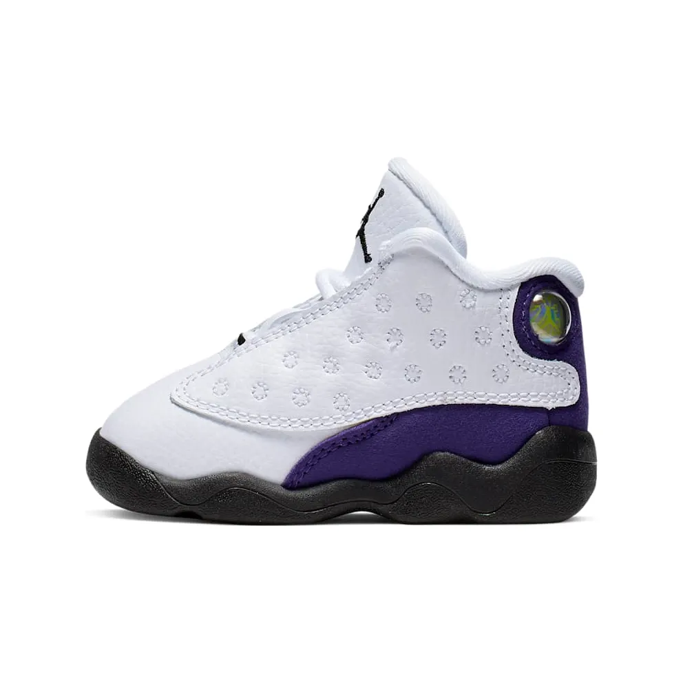 Jordan 13 Retro Lakers (TD) White/Black-Court Purple-University Gold (414581-105)