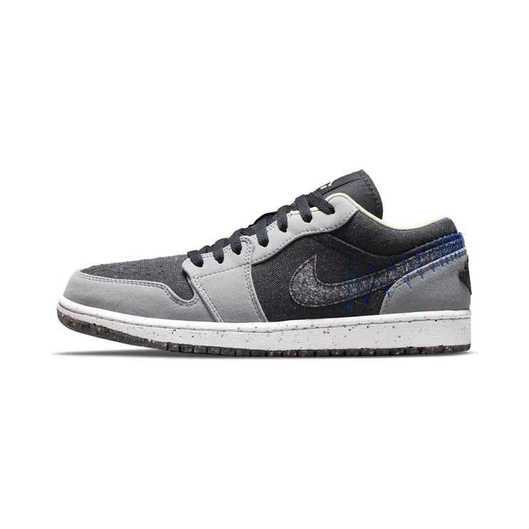 Jordan 1 Low Crater “Light Smoke Grey / Black / Racer Blue / Multi-Colour” (DM4657-001)