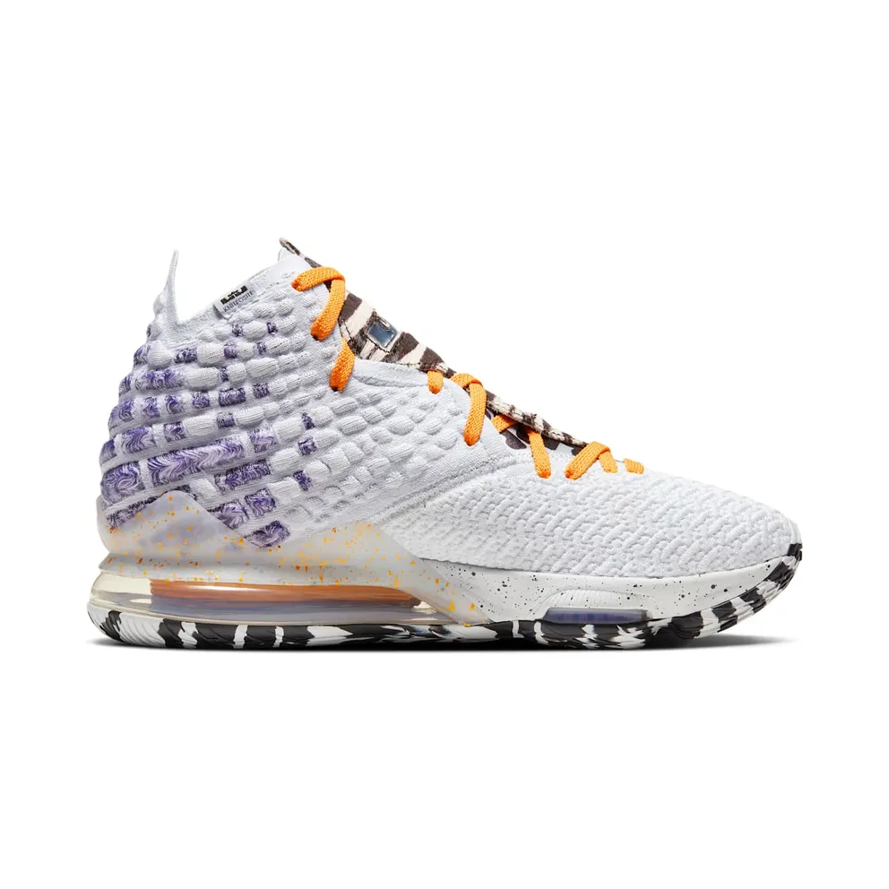 Nike LeBron 17 Bron 2K Playoffs White/Gold/Purple (BQ3177 101)
