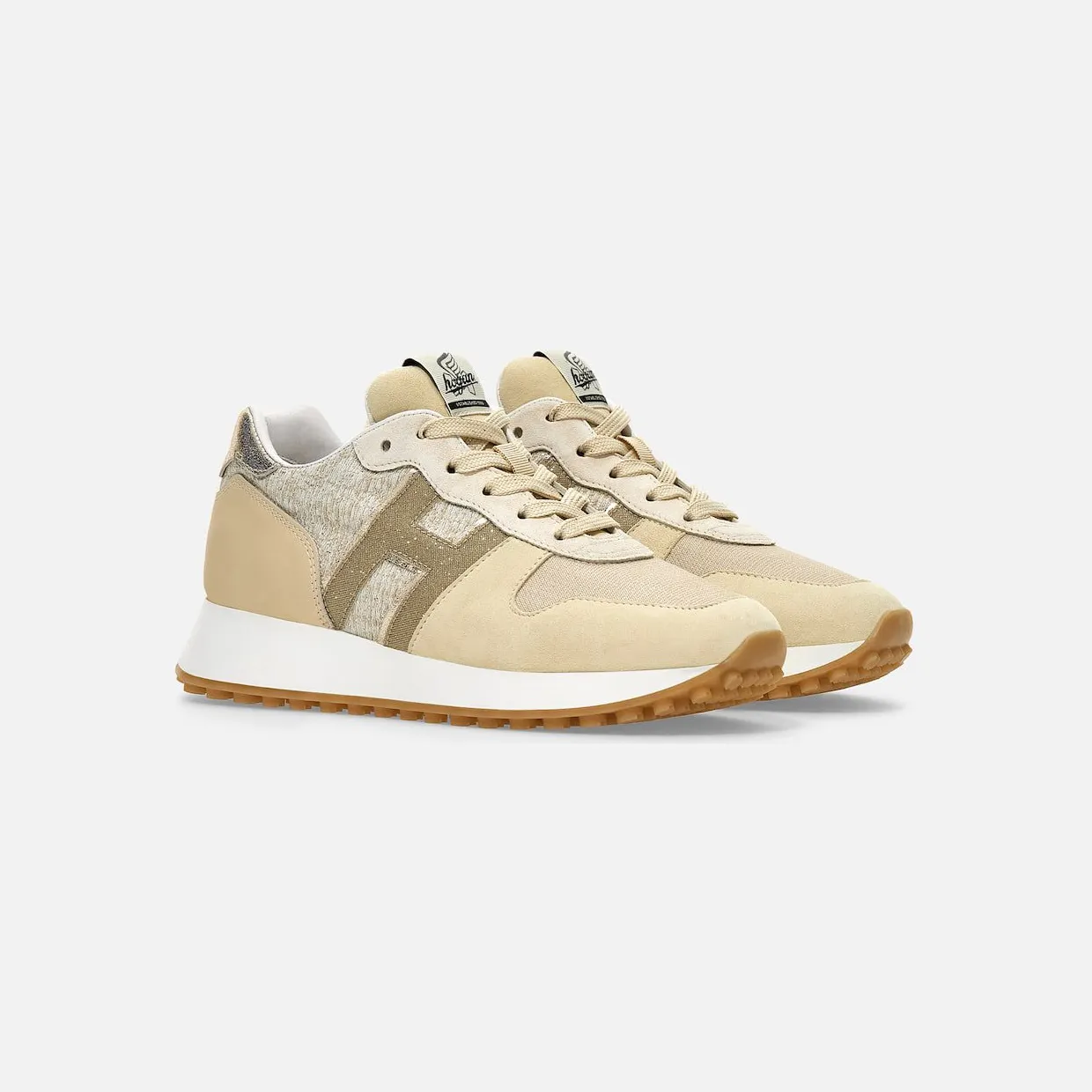 Sneakers Hogan H383 Ivory Gold (HXW4290CR00R4S0UAO)