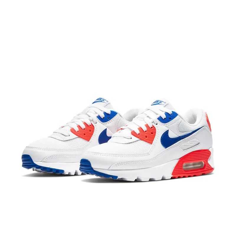 Nike Air Max 90 Ultramarine 2020 (W) White/Flash Crimson-Racer Blue (CT1039-100)