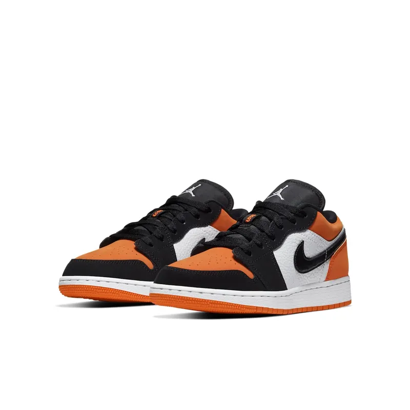 Jordan 1 Low Shattered Backboard (GS) Black/White-Starfish (553560-128)