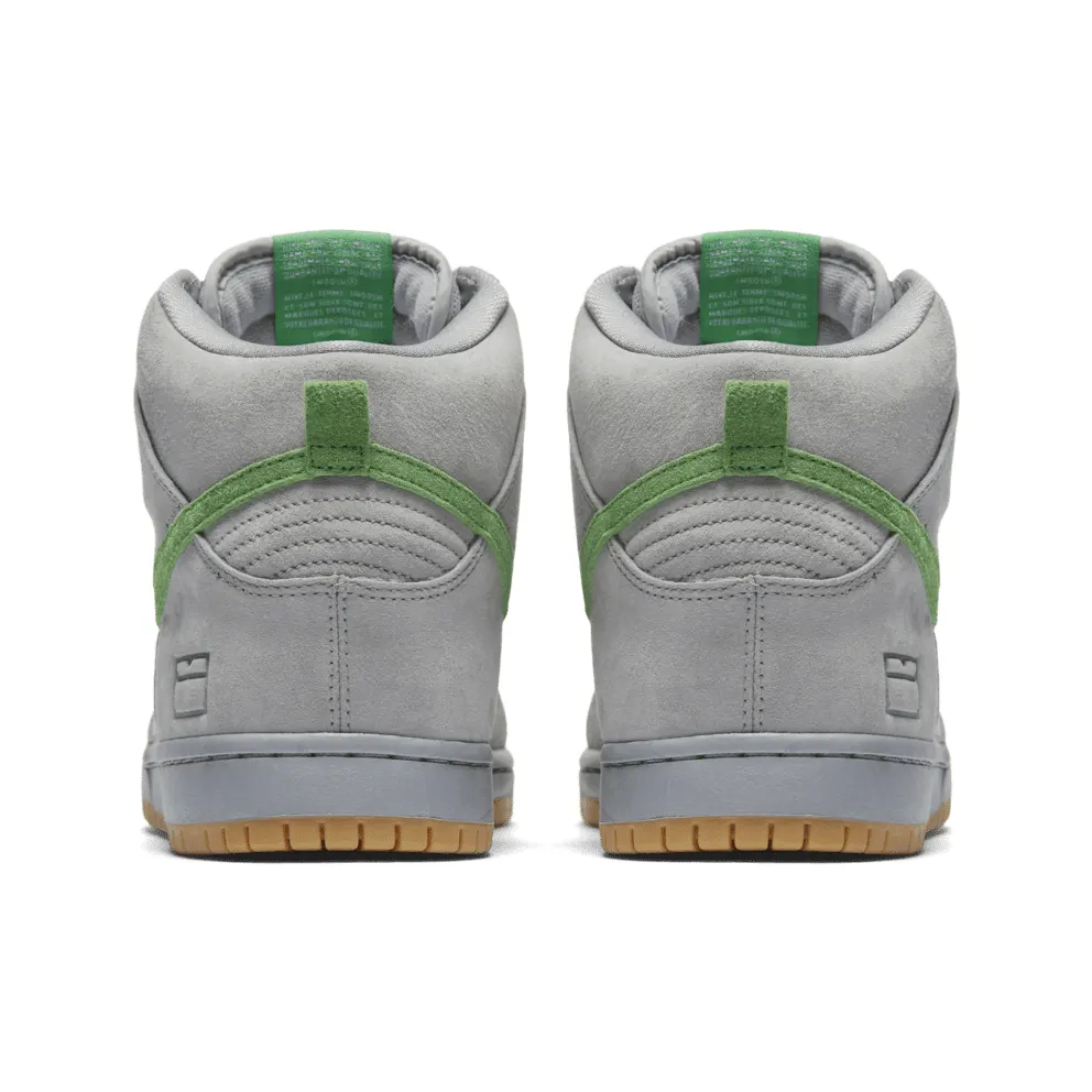 Nike Dunk SB High Silver Box Metallic Silver/Hyper Green-Gum Yellow (313171-039)