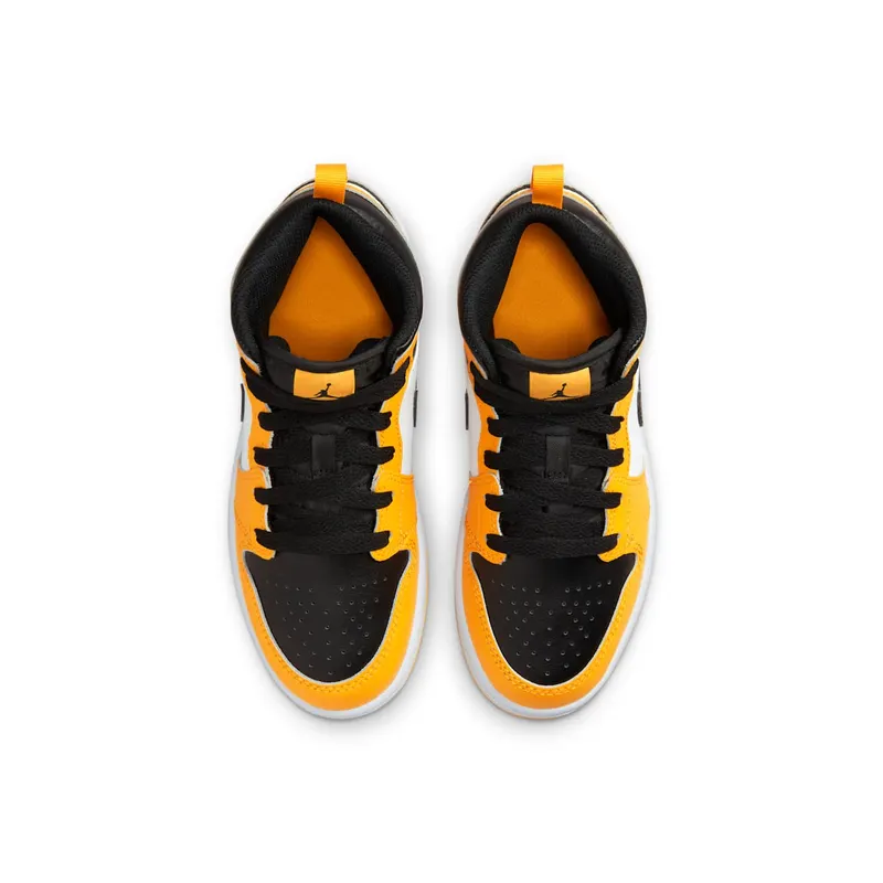 Jordan 1 Mid Younger Kids’ Yellow (640734-701)