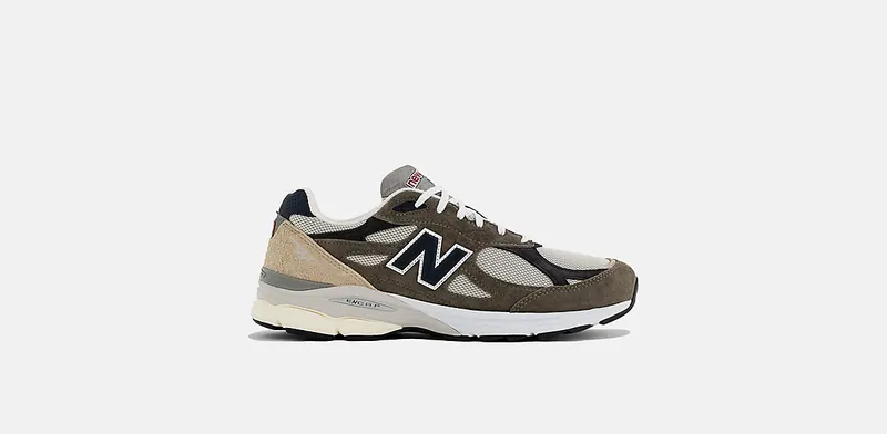 New Balance 990v3 MiUSA Grey Blue Olive (M990TO3)