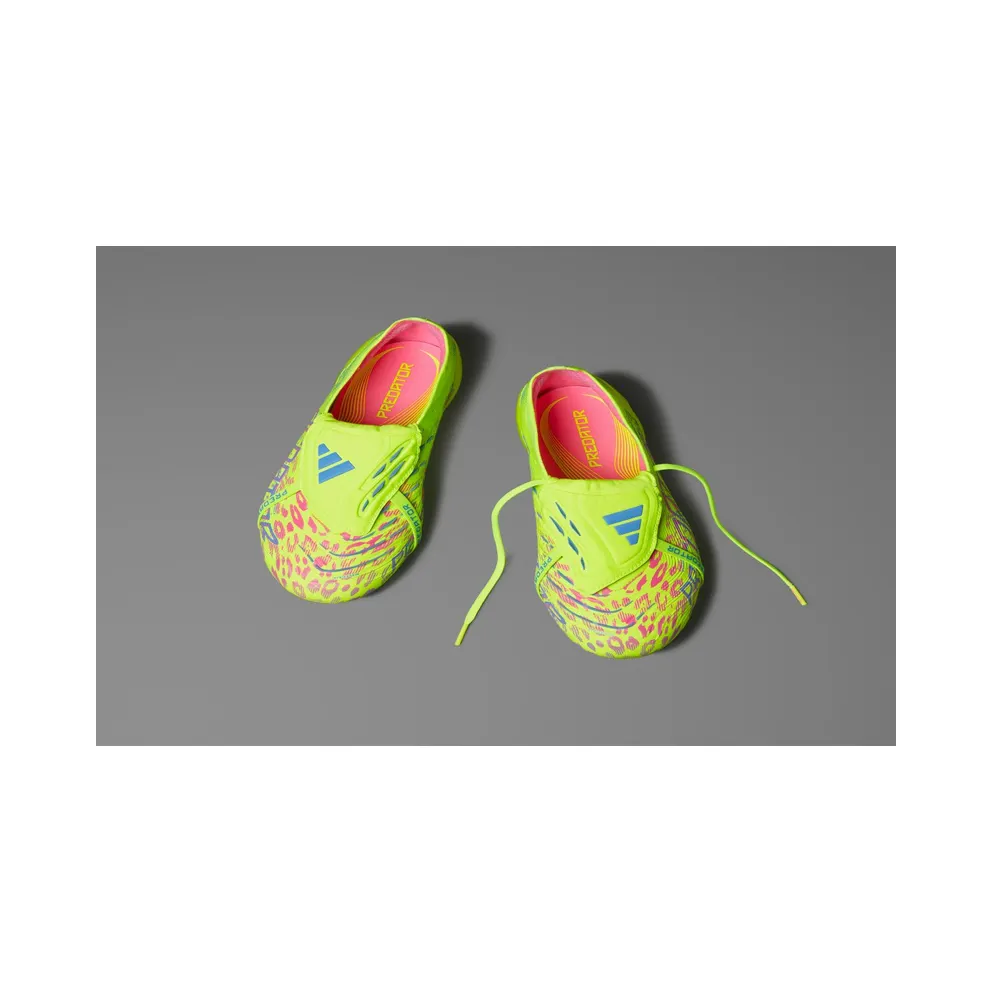adidas Predator Elite Fold-over Tongue Firm Ground Boots “Lucid Lemon / Lucid Pink / Blue Fusion” (JH6421)