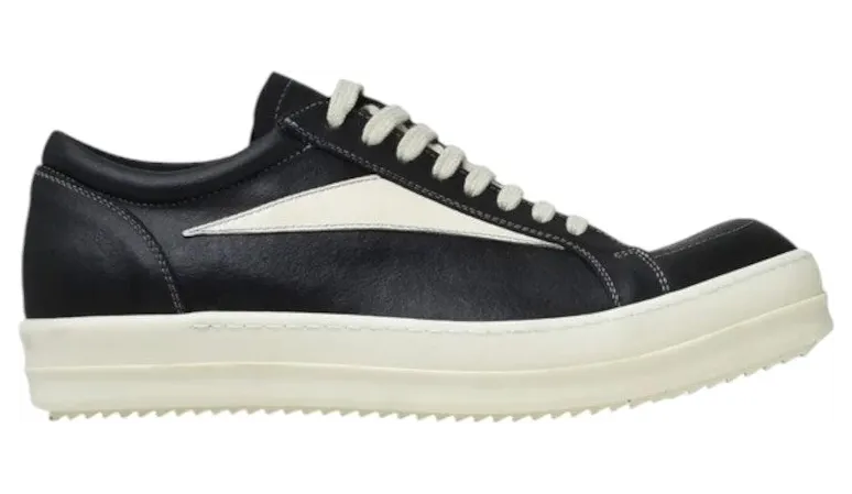 Rick Owens Leather Jumbolace Low Sneaks Milk (RO01E7883 LLPPW2 1111)