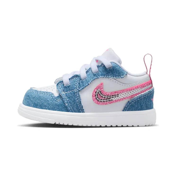 Jordan 1 Low ALT SE Denim Sequin “Cobalt Bliss / White / Pink Glow” (HQ2002-400)