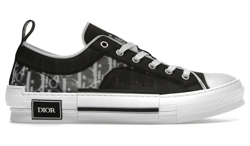 Dior B23 Low Black White Oblique