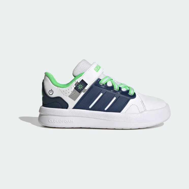 adidas Lightorama Court Shoes Children “Cloud White / Night Indigo / Screaming Green” (KJ6997)