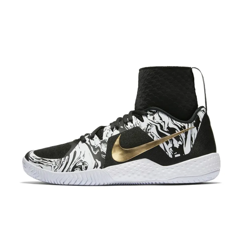 Nike Court Flare BHM 2017 (W) White/Black-Metallic Gold (848453-100)