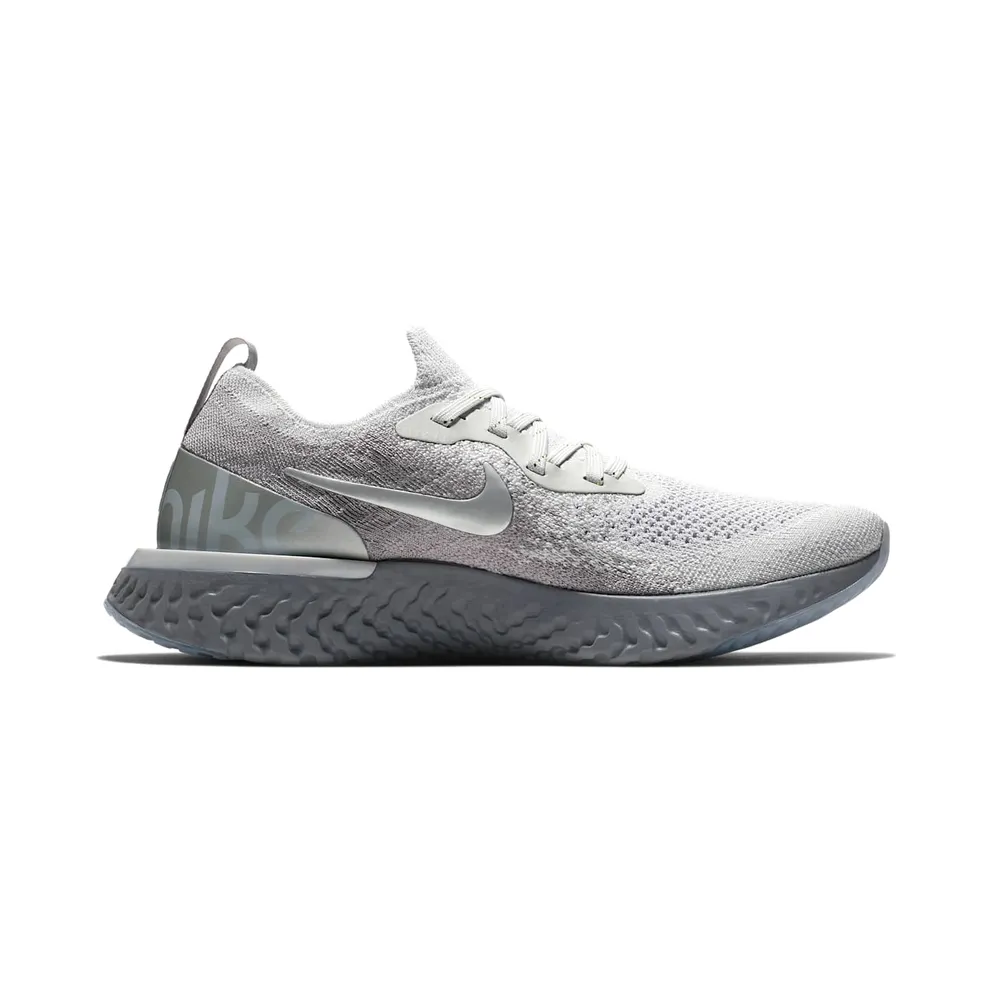 Nike Epic React Flyknit Vast Grey Metallic Gold (W) Vast Grey/Metallic Gold-Metallic Platinum-Gunsmoke-Atmosphere Grey (AV3048-070)