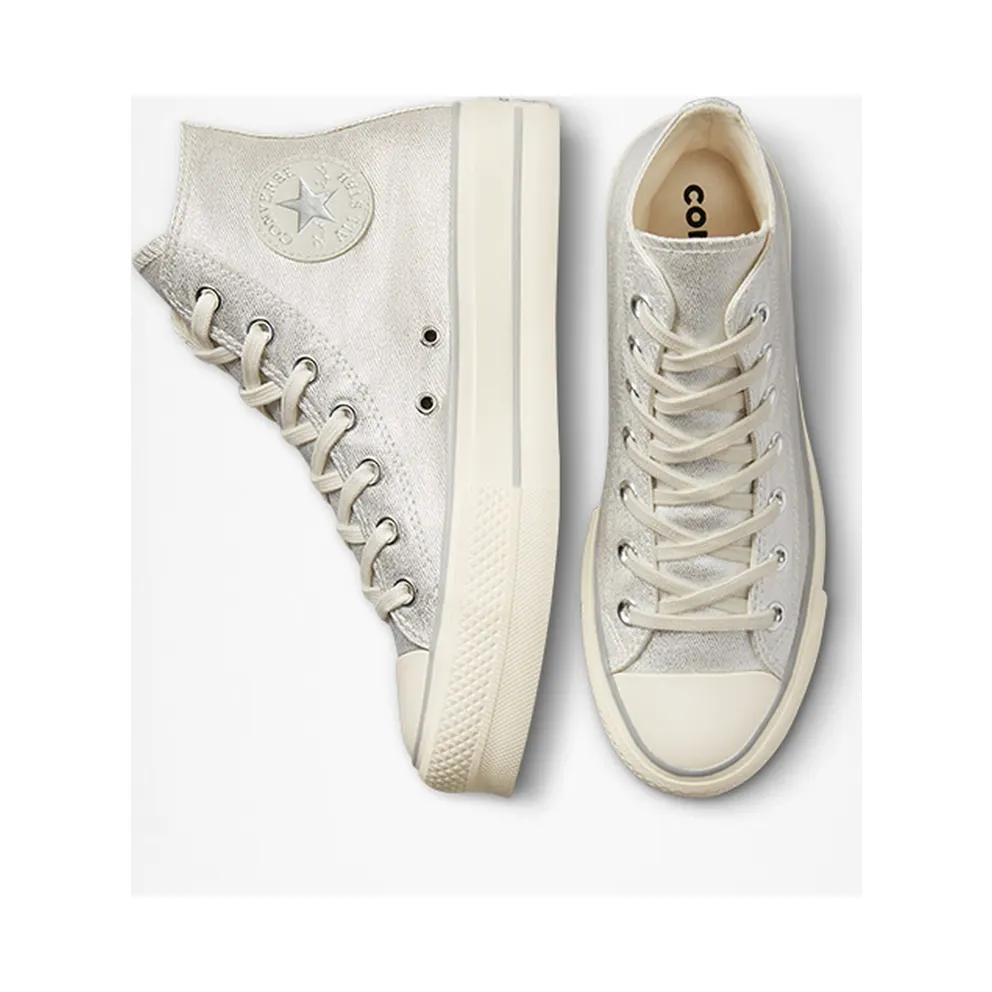 Converse Digital Powder Platform Chuck Taylor All Star High Top Pure Silver/pure Silver/egret (571082C)