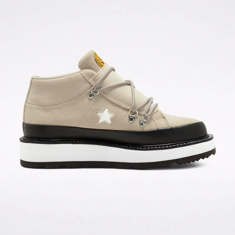 Converse Fleece Lined Boot One Star Mid Papyrus/black/white (566164C)