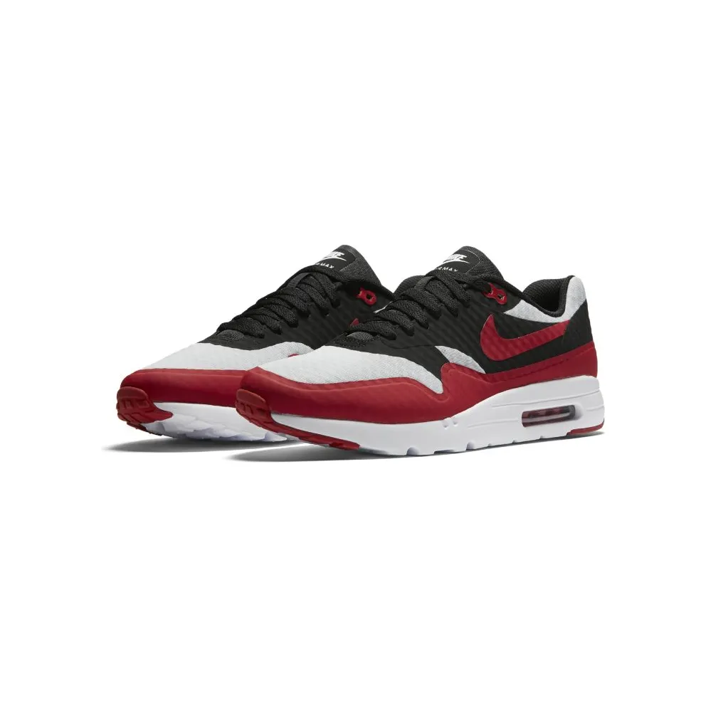 Nike Air Max 1 Ultra Pure Platinum Black Gym Red Pure Platinum/Black-White-Gym Red (819476-005)