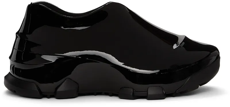 Givenchy Black Shiny Monumental Mallow Low Sneakers (BEZ00PE184)