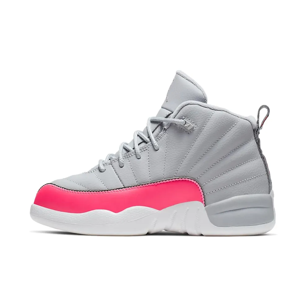 Jordan 12 Retro Wolf Grey Racer Pink (PS) Wolf Grey/Racer Pink-Black (510816-060)