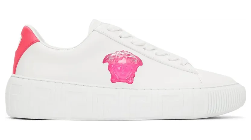 Versace White Medusa Head Greca Sneakers (DST644D_1A00816_2W360)