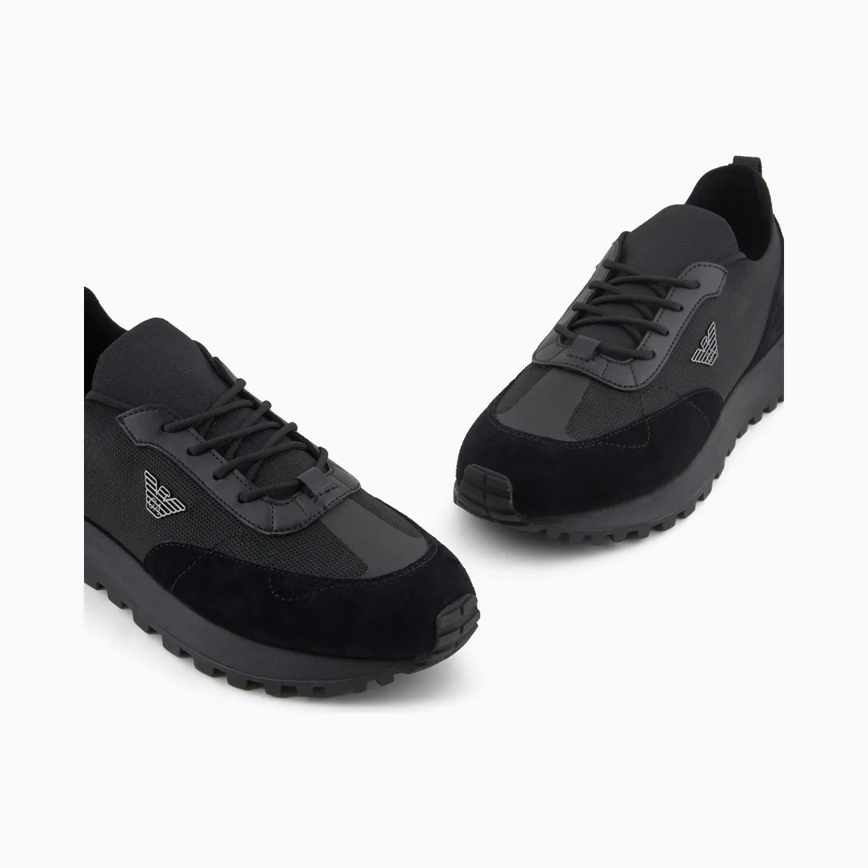 Armani Low-Top Sneakers In Suede And Mesh With A Rubber Sole (EM003739-AF19724-MC005) (5)