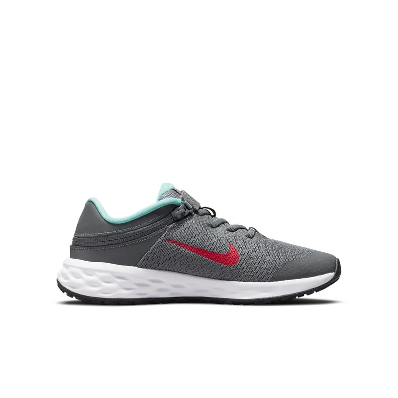 Nike Revolution 6 FlyEase Older Kids’ Easy On/Off Road Running Grey 50% Sustainable Materials (DD1113-006)
