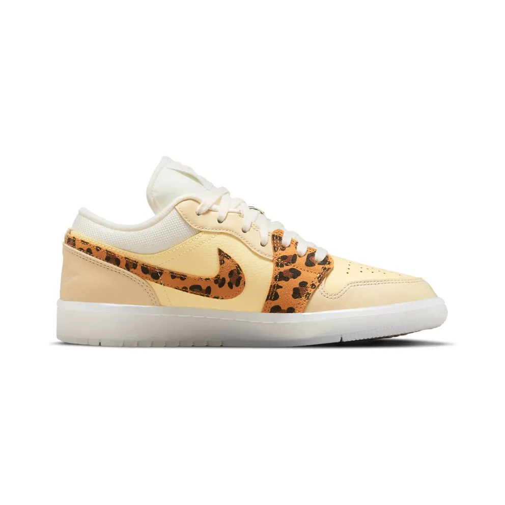 Air Jordan 1 Low SNKRS Day (2021) – “White / Yellow / Clear-leopard” (DN6998-700)