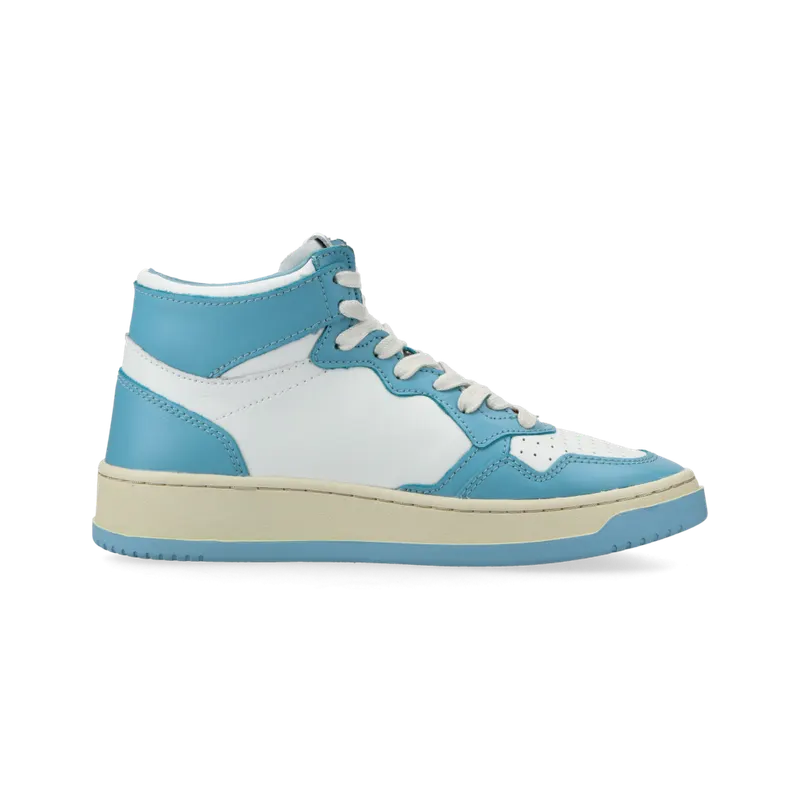 Autry Medalist Mid W (White / Blue) – AUMWWB08