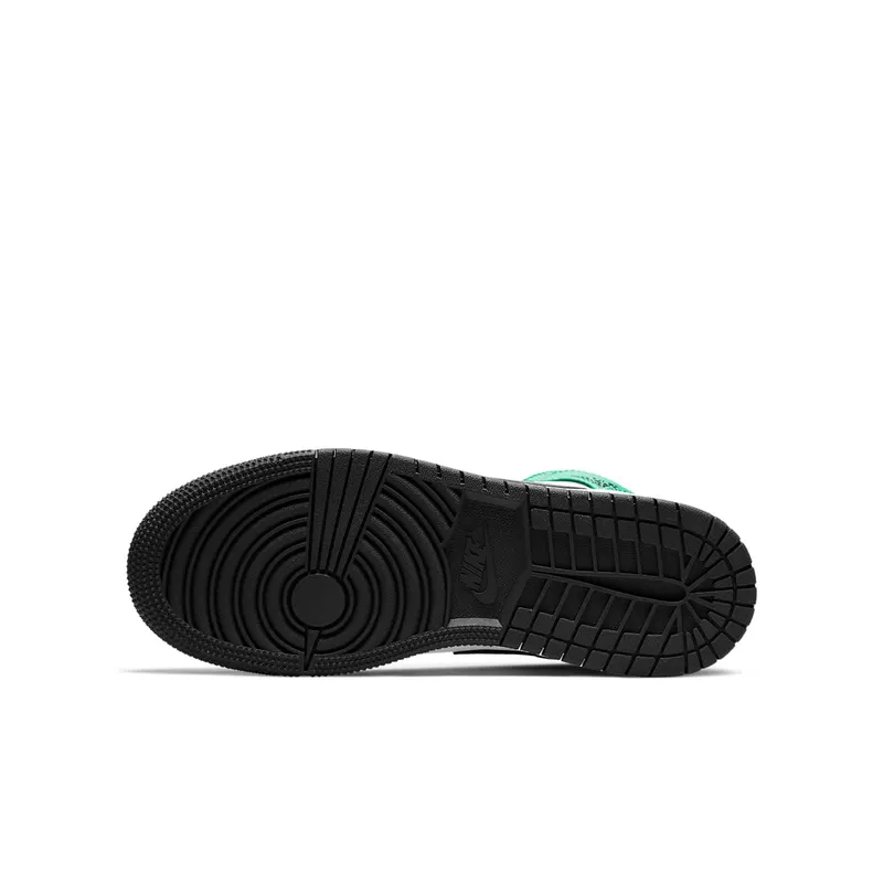 Air Jordan 1 Mid Pastel Black Toe (GS) (2021) – “White / Black-volt-green Glow” (554725-175)