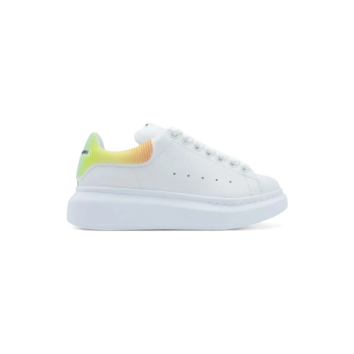 Alexander McQueen Oversized White Multi Heel Tab (708070 WICG4 9035)