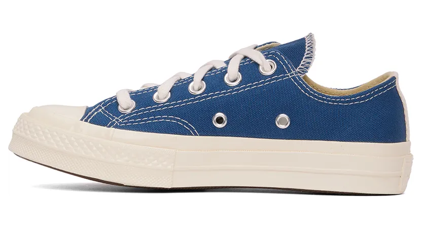 Comme des Garçons Play Grey Converse Edition Half Heart Chuck 70 Low Sneakers (K121) (3)