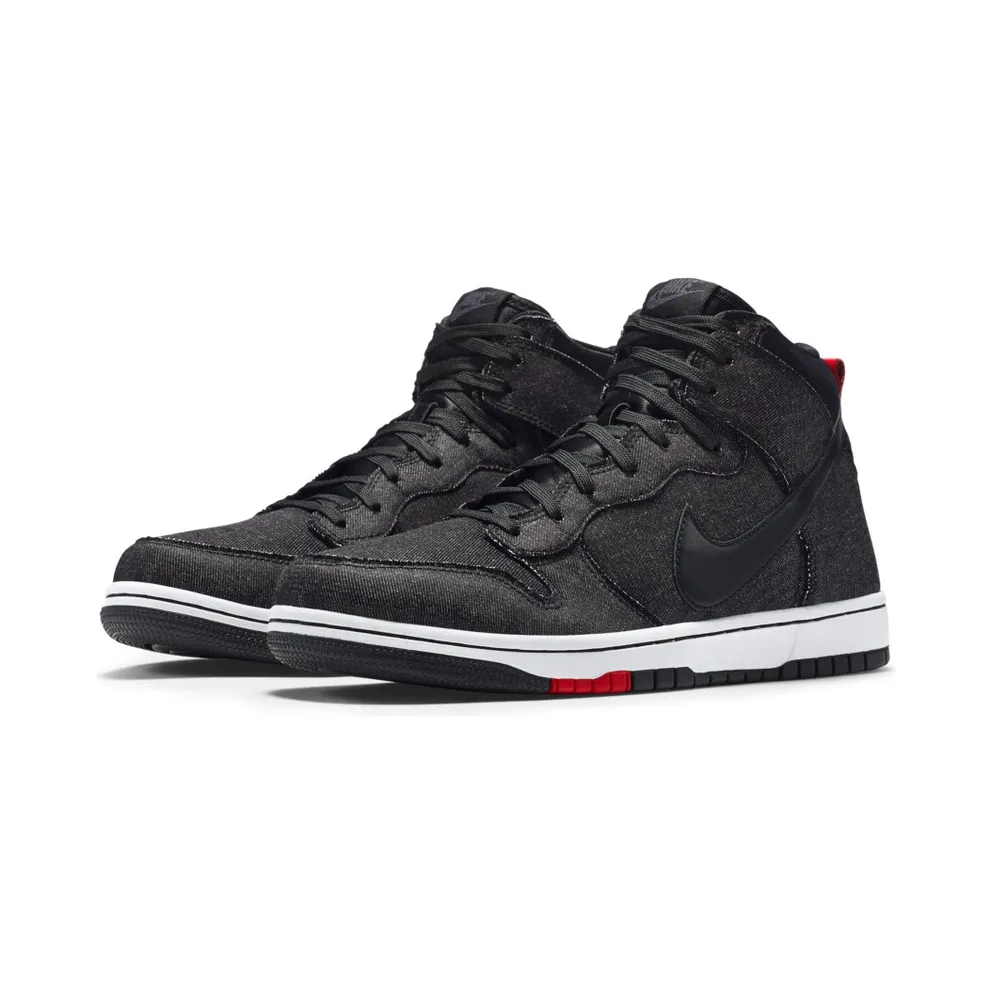 Nike Dunk CMFT Denim Black Black/Black-White-University Red (705434-001)