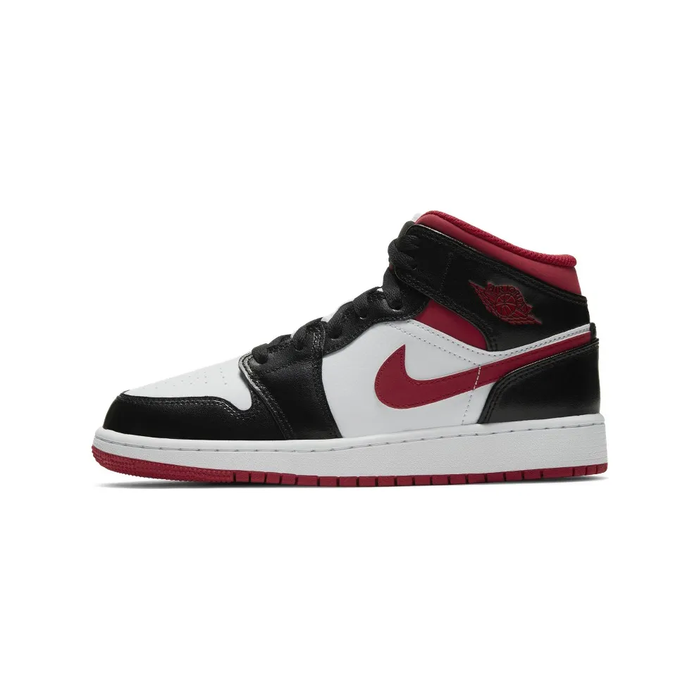Jordan 1 Mid Black Gym Red (GS)