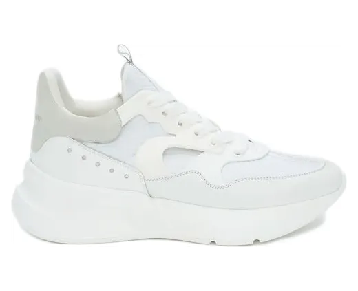 Alexander McQueen Oversized Runner White Silver
