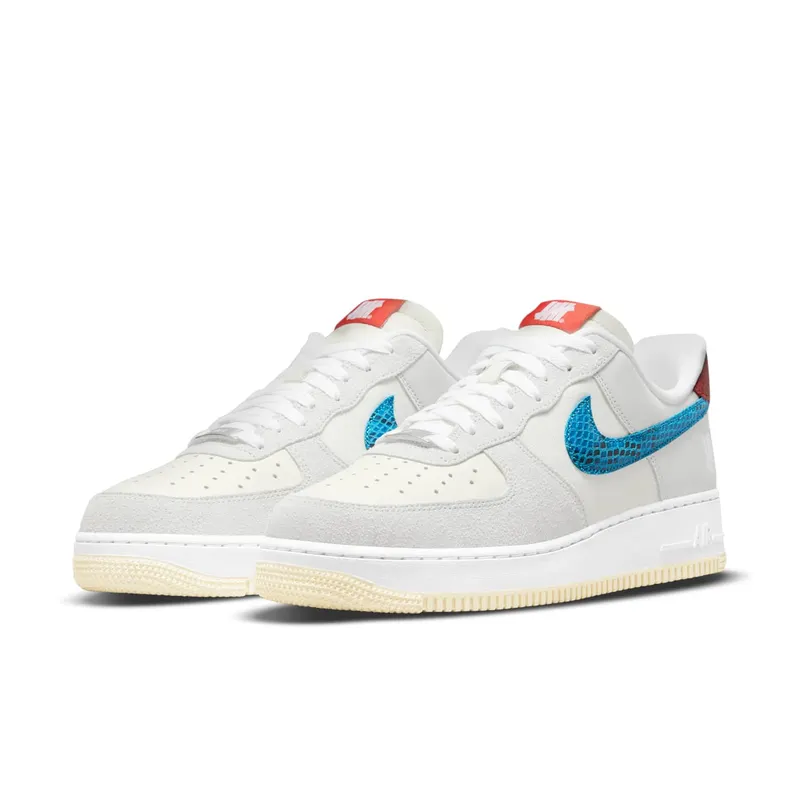 Nike x Undefeated Air Force 1 Low SP 5 On It Dunk Vs AF1 (2021) – “White / Neutral Grey-blue-red” (DM8461-001)