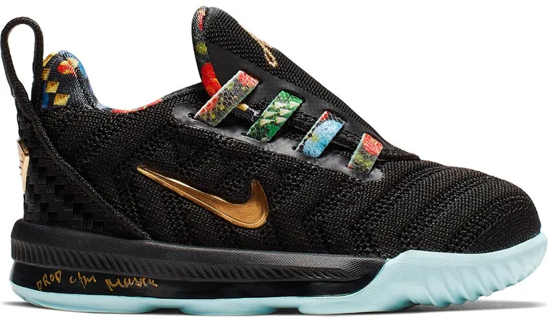 Nike LeBron 16 Watch the Throne (TD) Black/Metallic Gold-Rose Frost (CJ6708-001)