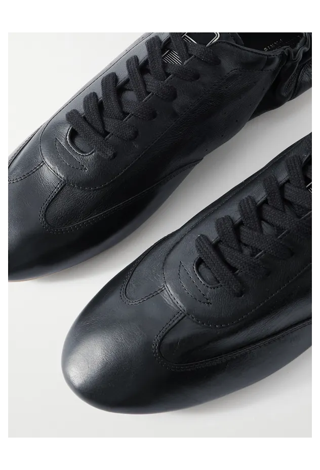 Saint Laurent Lewis Full-Grain Leather Sneakers Black (86256825V00) (5)