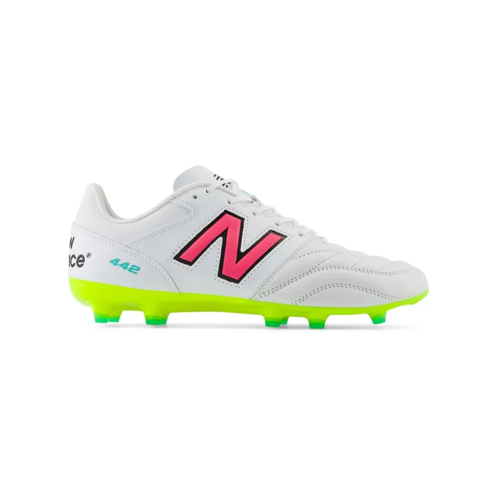 New Balance 442 v2 Team FG White Hi-Lite Neon Pink (MS42FWH2)